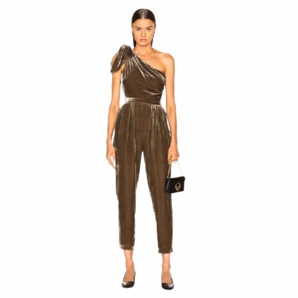 NWT Ulla Johnson Tess Velvet Jumpsuit In Cub US 2